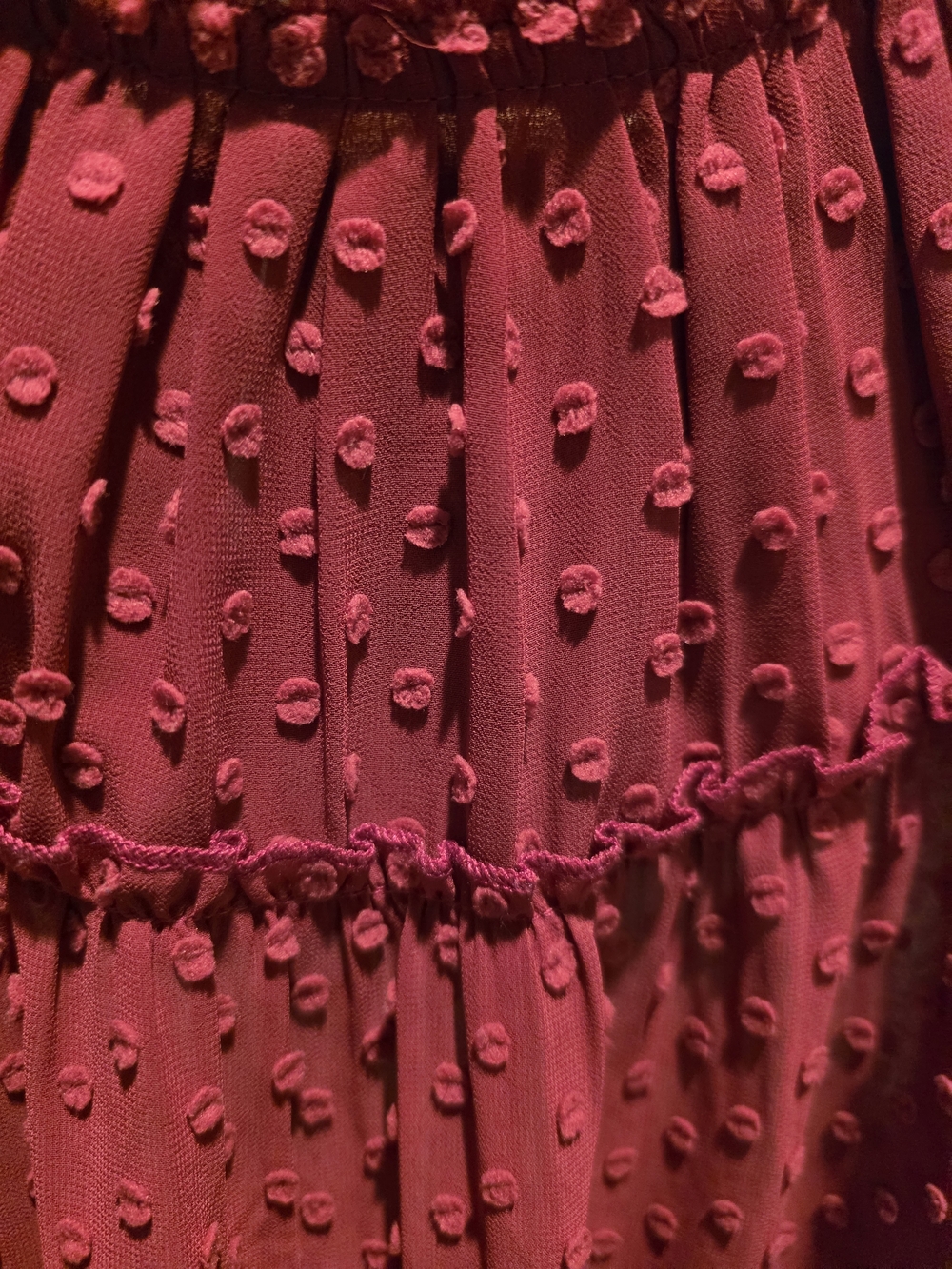J. Crew Raspberry Dot Ruffle Yoke Blouse - Picture 5 of 9